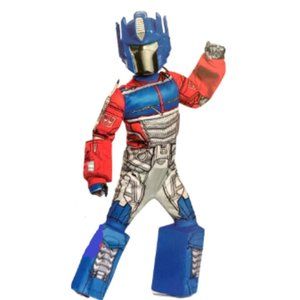 Transformers Kids Optimus Prime Muscle Jumpsuit Mask Costume Cosplay Small Mediu